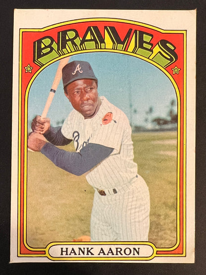 1972 Topps Hank Aaron Card #299. Very very good condition on this card!